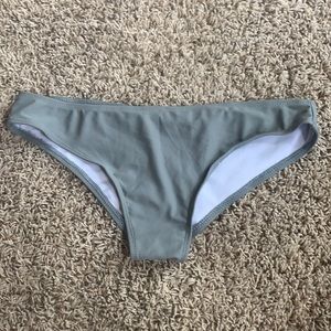 Low rise gray swim bikini bottoms